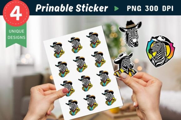 Download Cowboy Sticker, Western Sticker, Zebra - Premium Resources