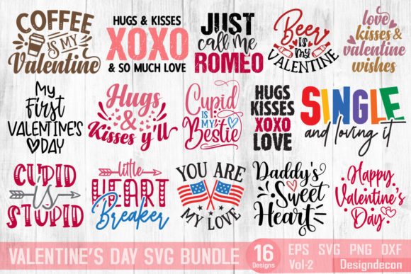 Download Valentines Day Colorful SVG Bundle Vol-2 - Premium Resources
